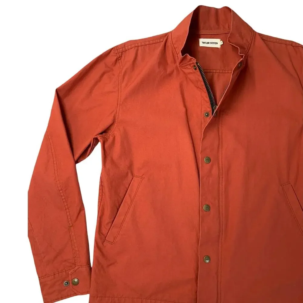Taylor Stitch Cotton Bomber Jacket Size 40 Rust Orange Americana Heritage